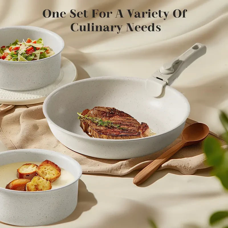Sweetcrispy Ceramic Non-Stick Cookware Set